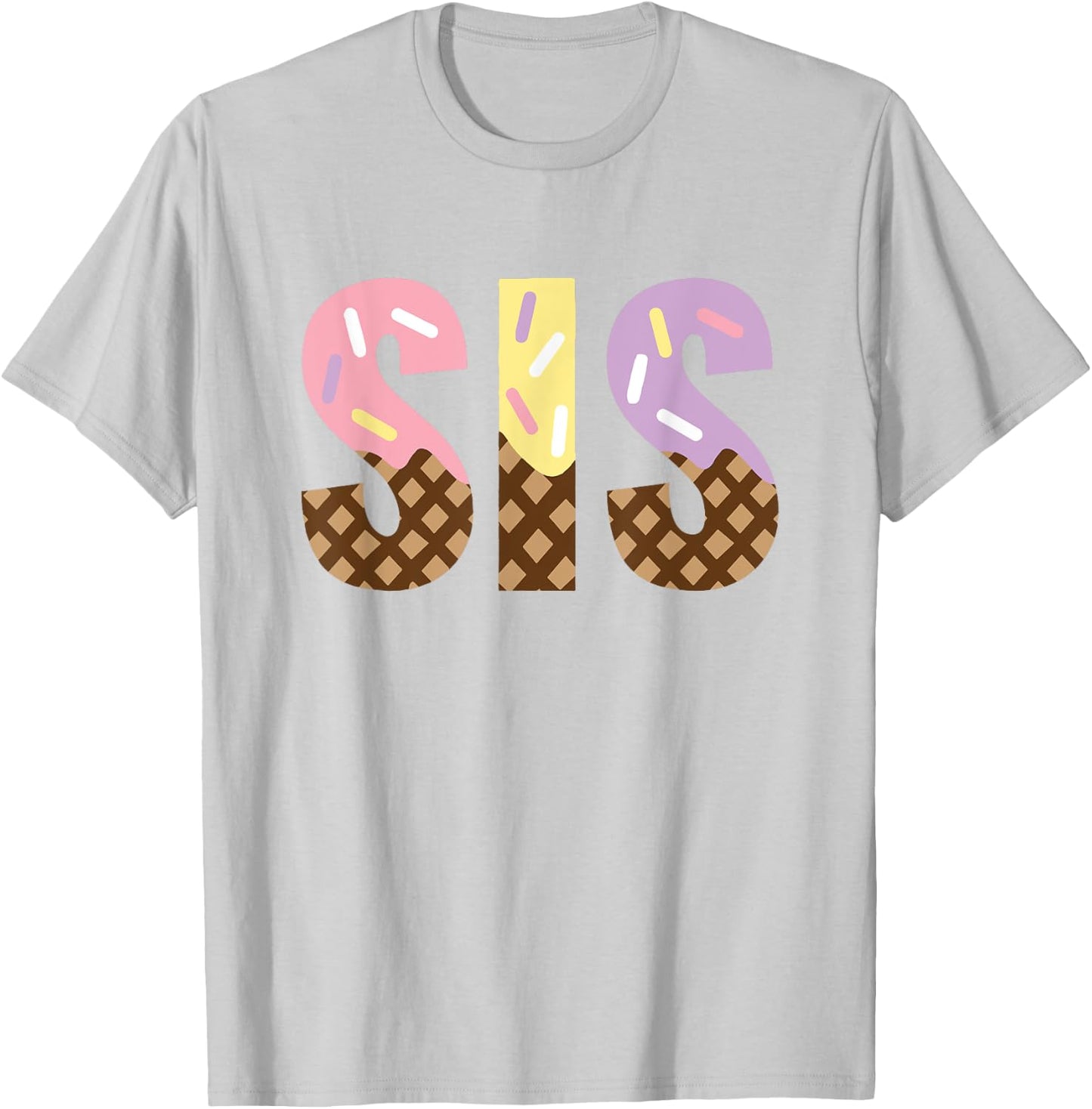 Sister Of The Sweet One Ice Cream 1st First Birthday Family T-Shirt - T-Shirt | Ash