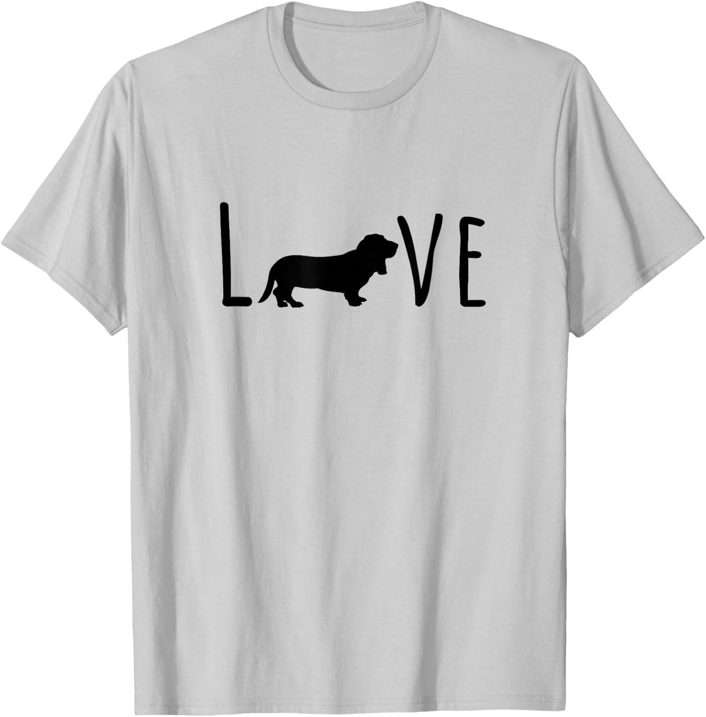 Bassett Hound Dog - Mom Dad Cute Funny T-Shirt - T-Shirt | Ash