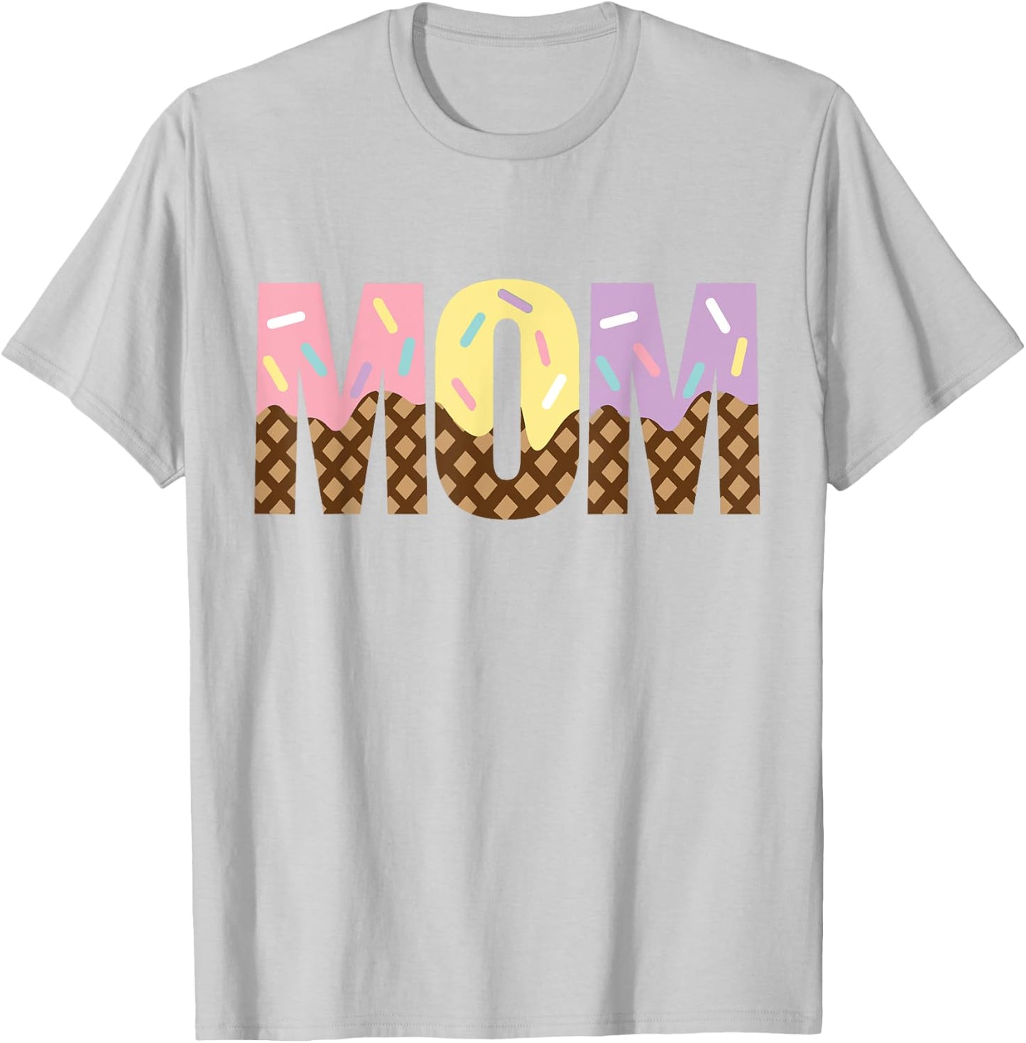 Mom Of The Sweet One Ice Cream 1st First Family Mother's Day Men Women T-Shirt - T-Shirt | Ash