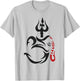 OM-Ganesha And Lord Shiva Divine Trident Trishul T-Shirt - T-Shirt | Ash