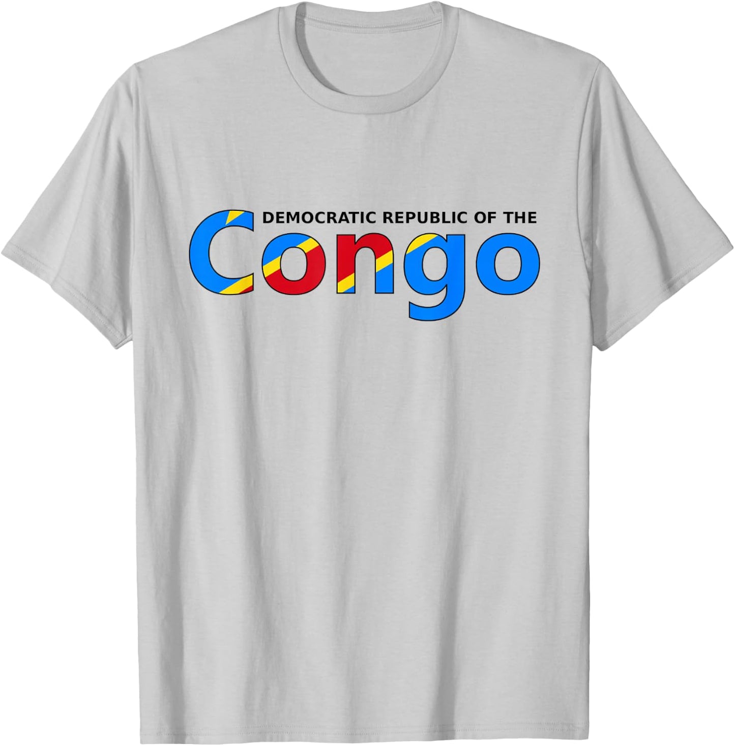 Congolese Flag of The DRC African Men Women Kids Congo T-Shirt - T-Shirt | Ash