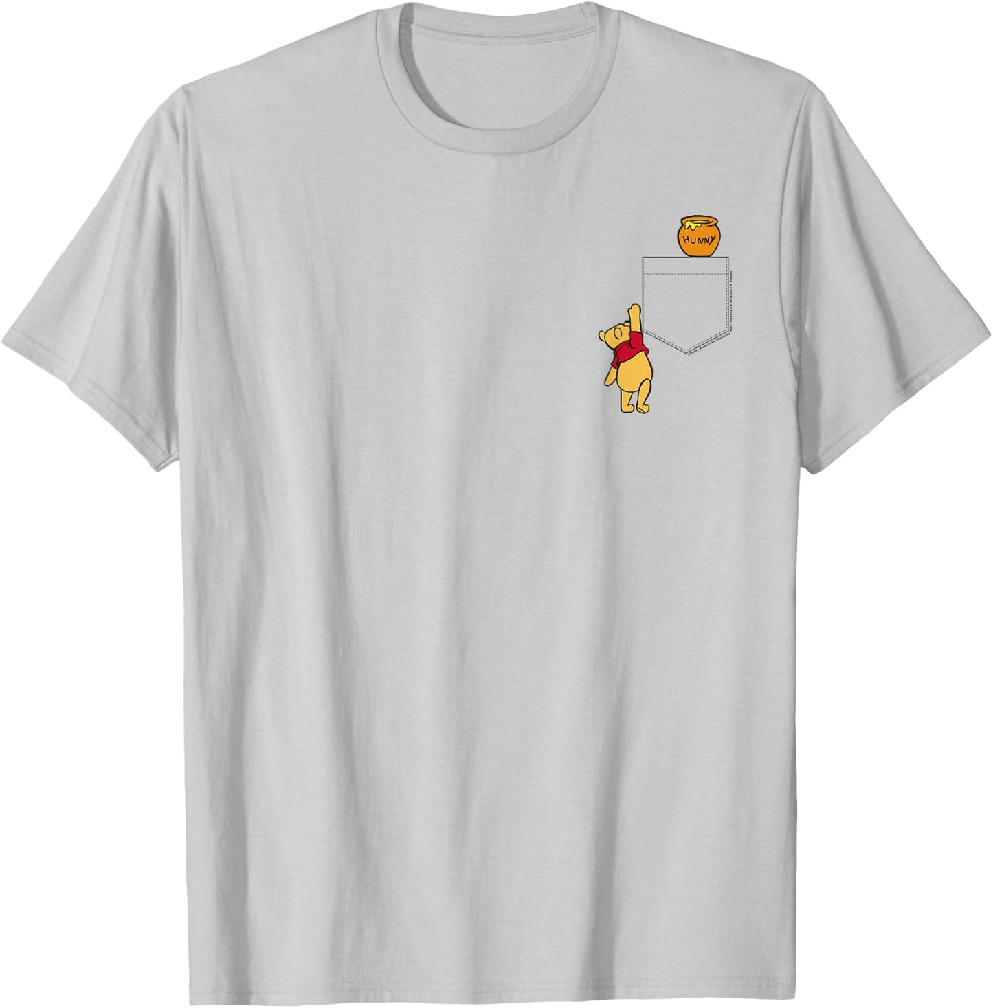 Disney Winnie The Pooh Reaching For Pocket Honey V2 , White T-Shirt - T-Shirt | Ash