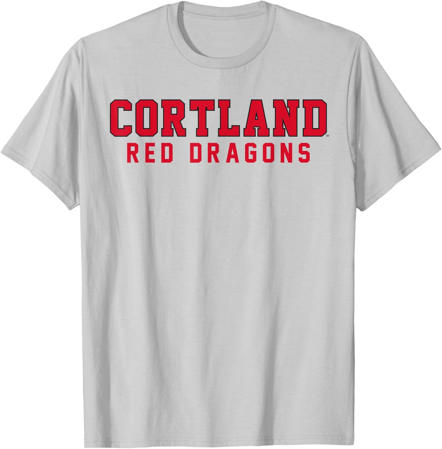 SUNY Cortland Red Dragons Classic Collegiate Text T-Shirt - T-Shirt | Ash