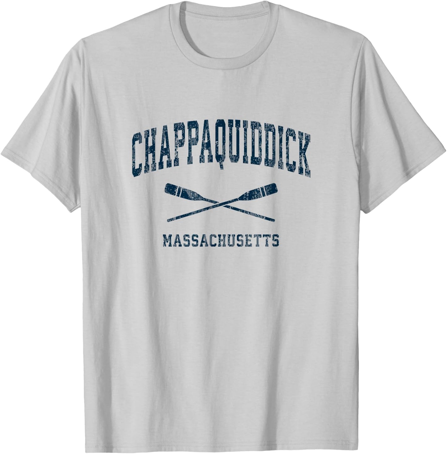 Chappaquiddick Massachusetts Vintage Nautical Paddles Sports T-Shirt - T-Shirt | Ash
