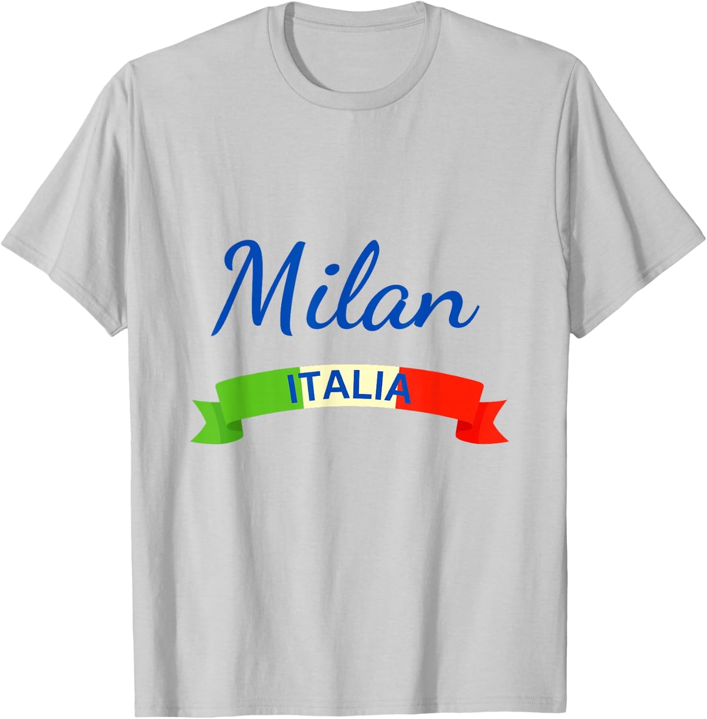 Milan Italy Flag Roma Italia Souvenir Matching Italian T-Shirt - T-Shirt | Ash