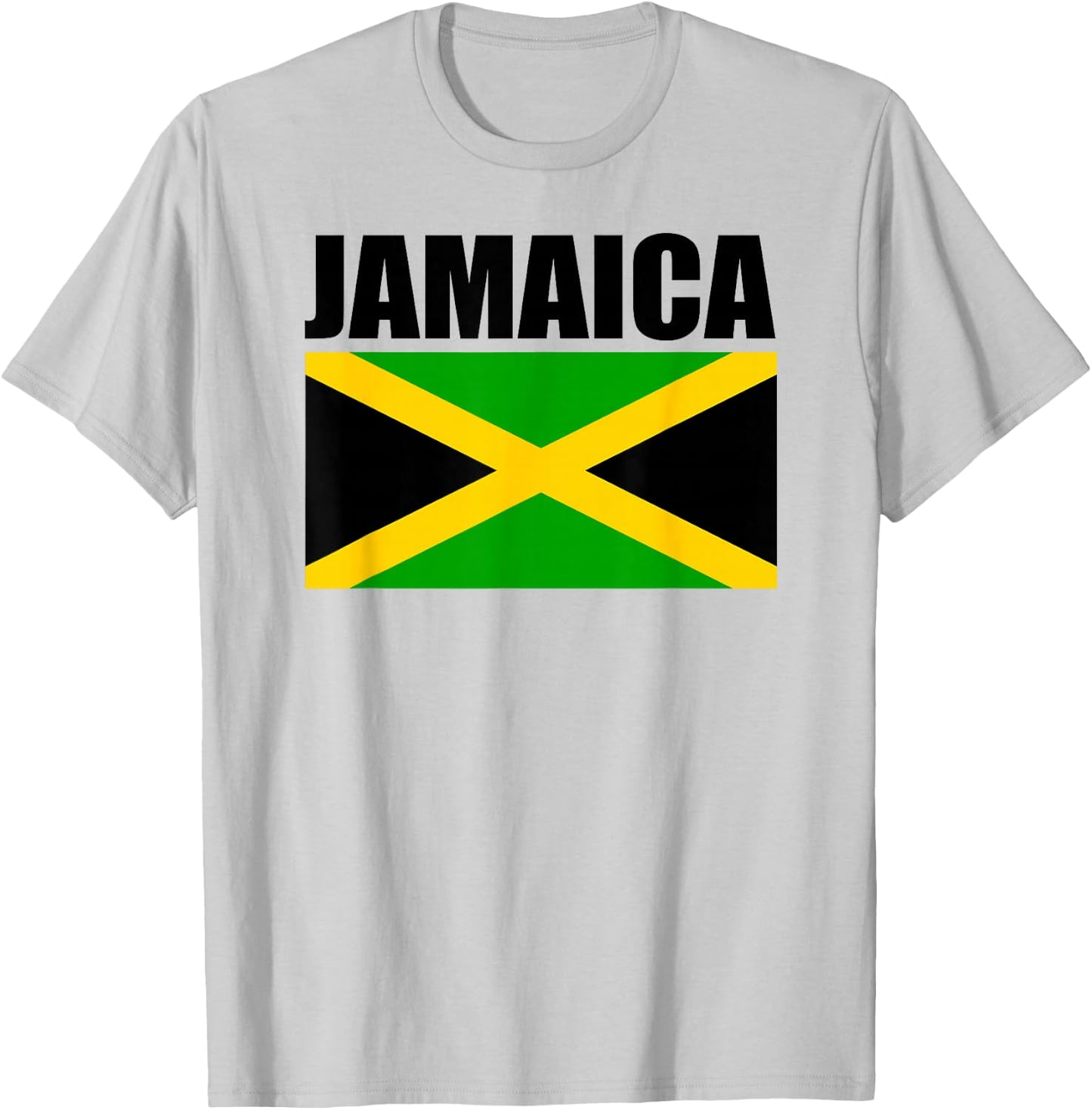 Jamaican Flag, Love Jamaica T-Shirt - T-Shirt | Ash