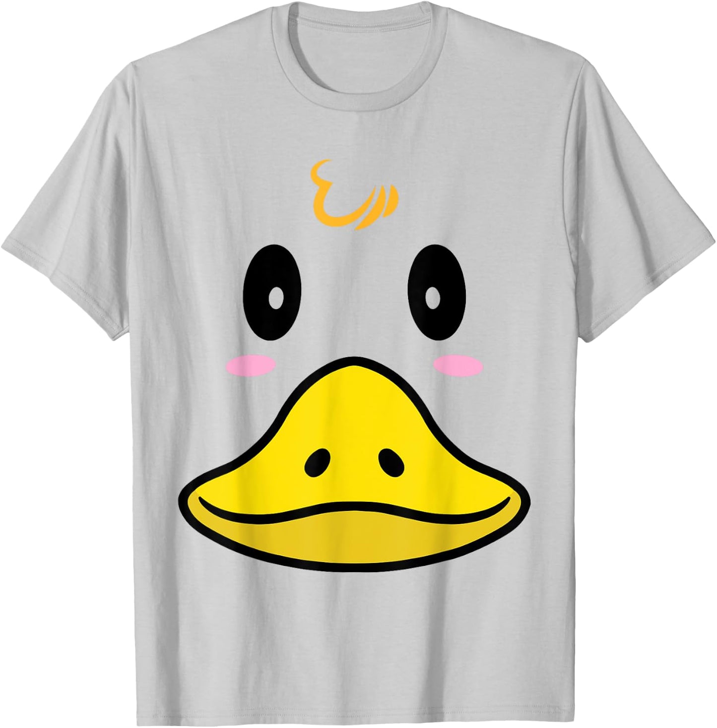 Duck Costume Cute Rubber Ducky Face Halloween T-Shirt - T-Shirt | Ash
