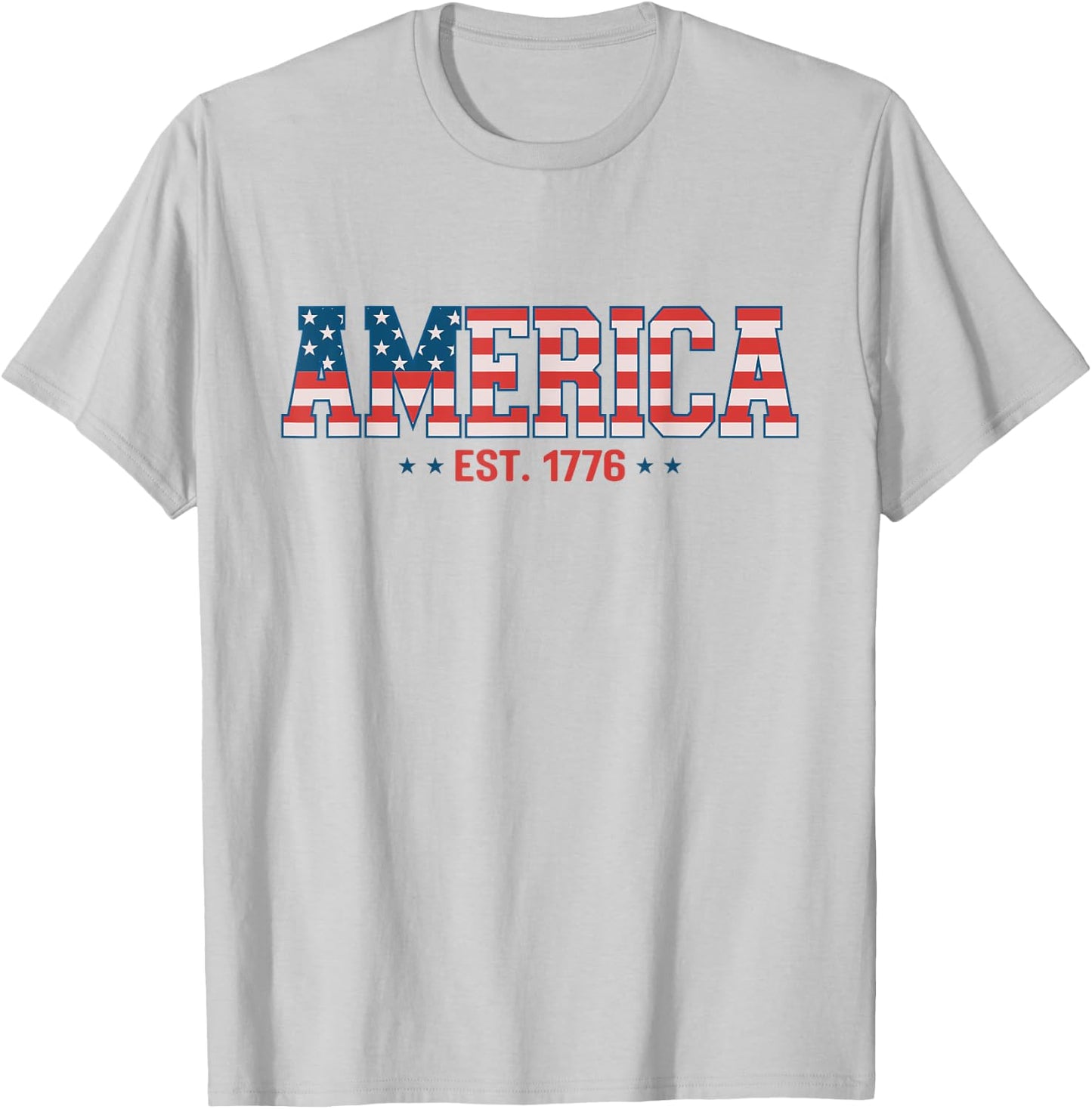 USA Since 1776 Flag American Independence 4th July Patriotic Men T-Shirt - T-Shirt | Ash