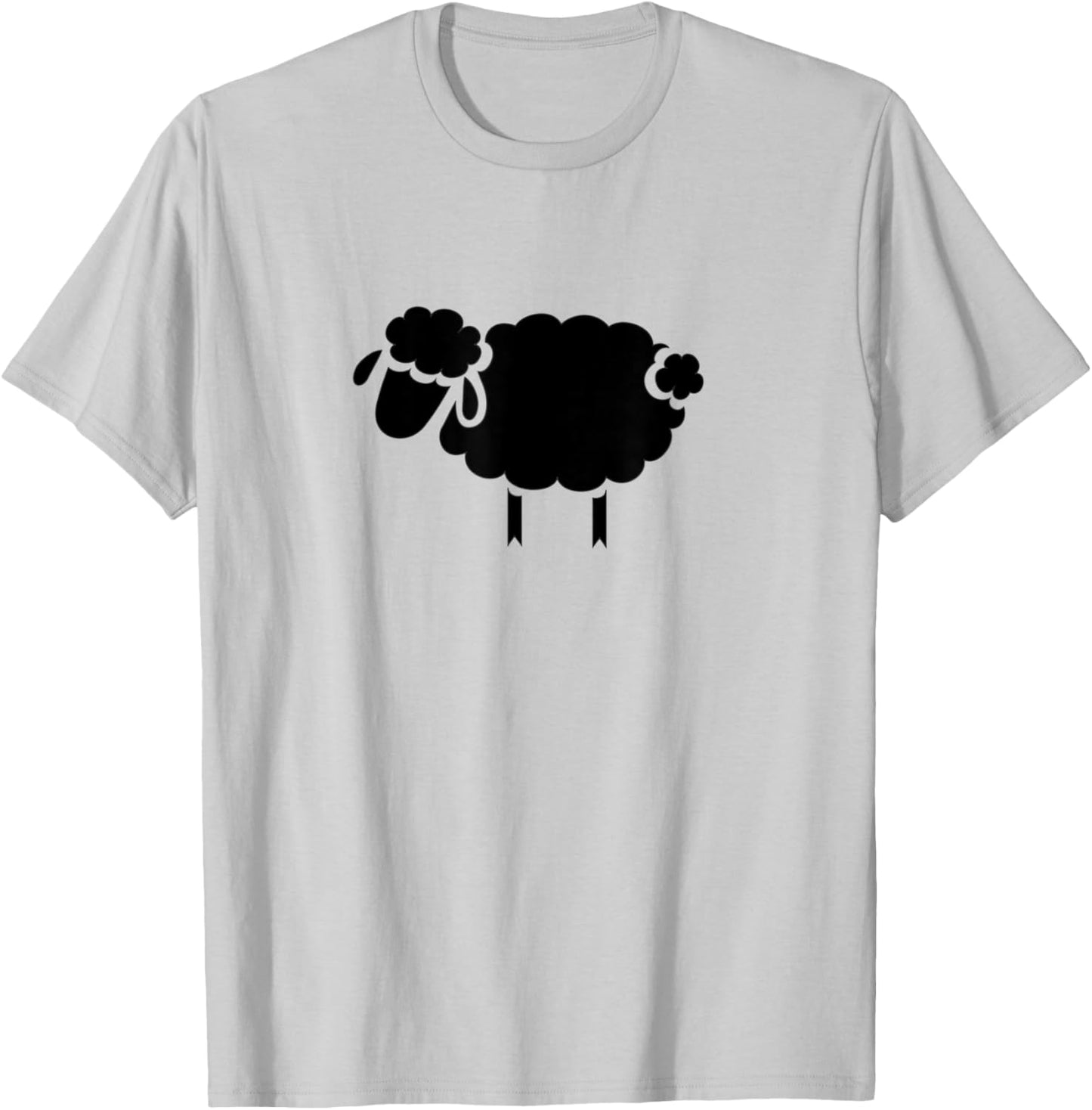 Black Sheep Silhouette Design T-Shirt - T-Shirt | Ash