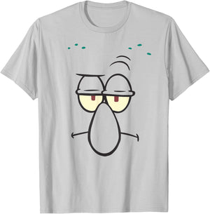 Spongebob Squarepants Halloween Squidward Big Face Costume T-Shirt - T-Shirt | Ash