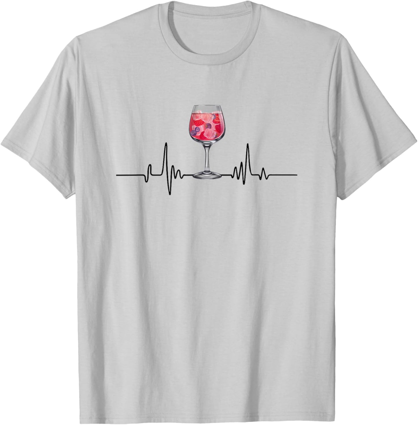 Heartbeat Wildberry Lillet Fruits Cocktail Summer Alcohol , gray T-Shirt - T-Shirt | Ash