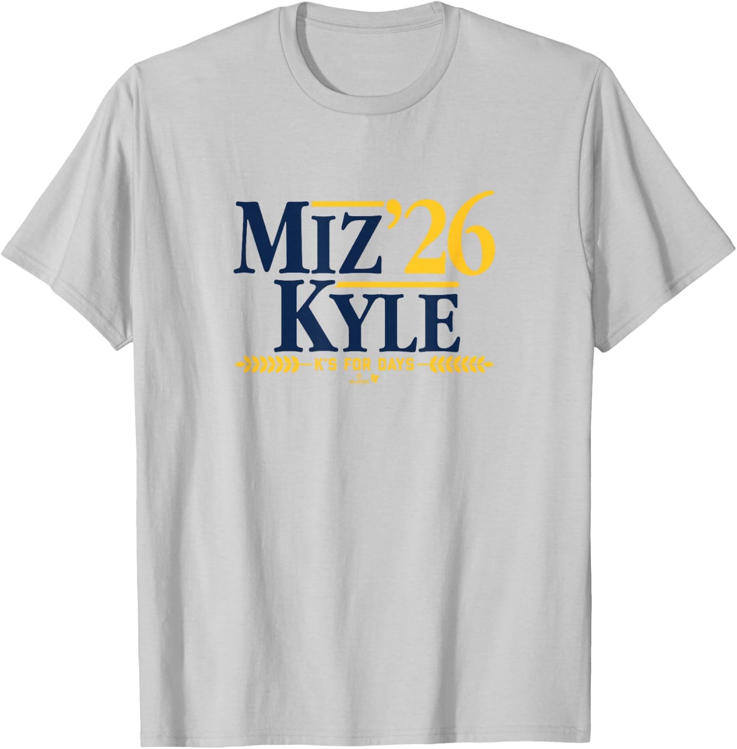 Misiorowski & Harrison - Miz-Kyle '26 - Milwaukee Baseball T-Shirt - T-Shirt | Ash