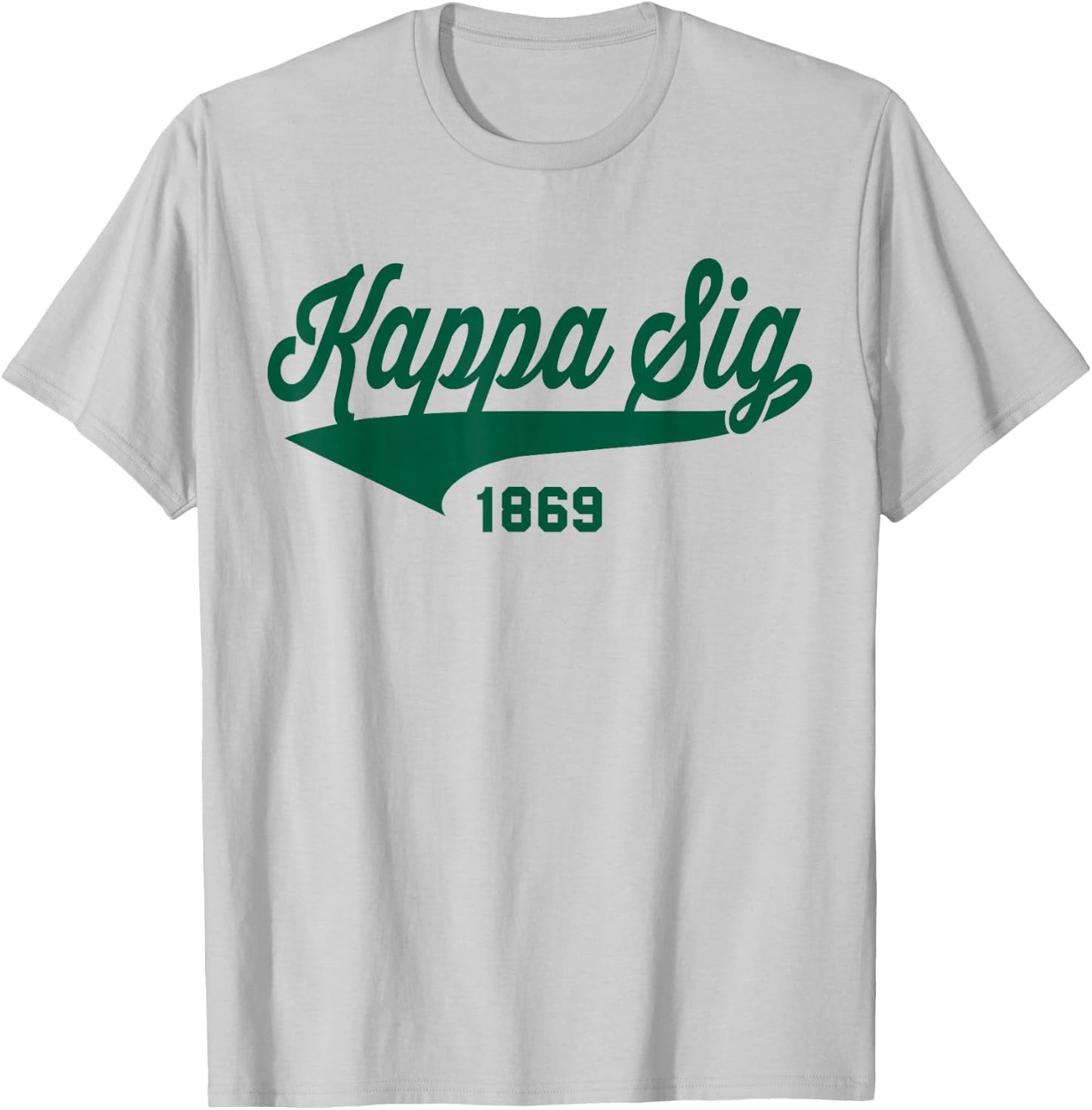Kappa Sigma Officially Licensed Emerald Green Retro Script T-Shirt - T-Shirt | Ash