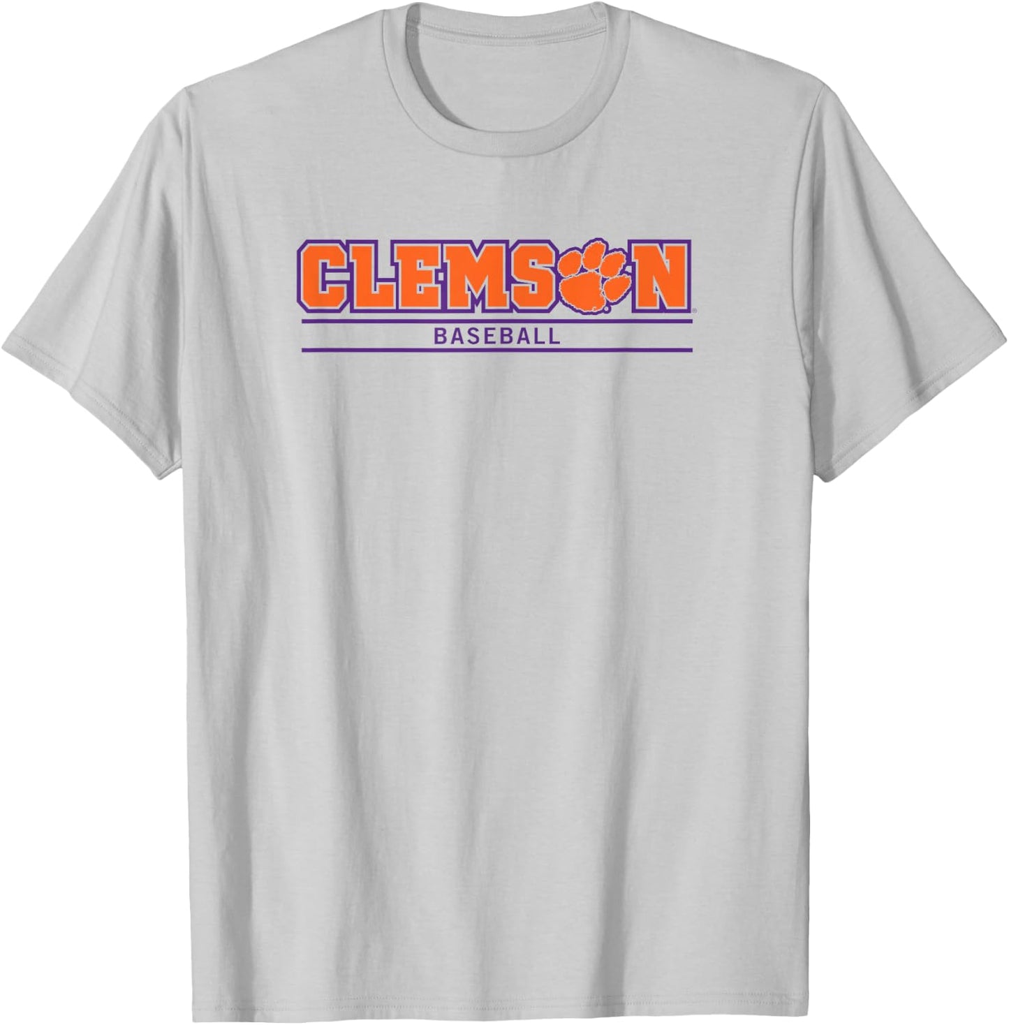 Clemson Tigers Baseball Athletics White Officially Licensed T-Shirt - T-Shirt | Ash