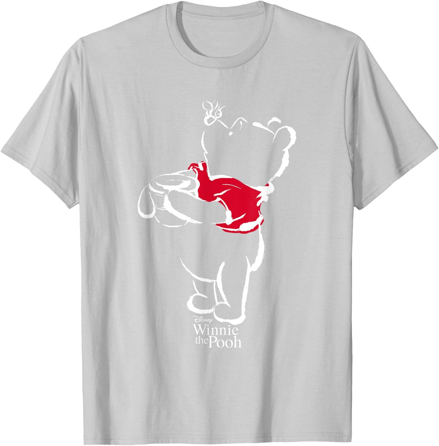 Winnie the Pooh Drawing , grey, S T-Shirt - T-Shirt | Ash