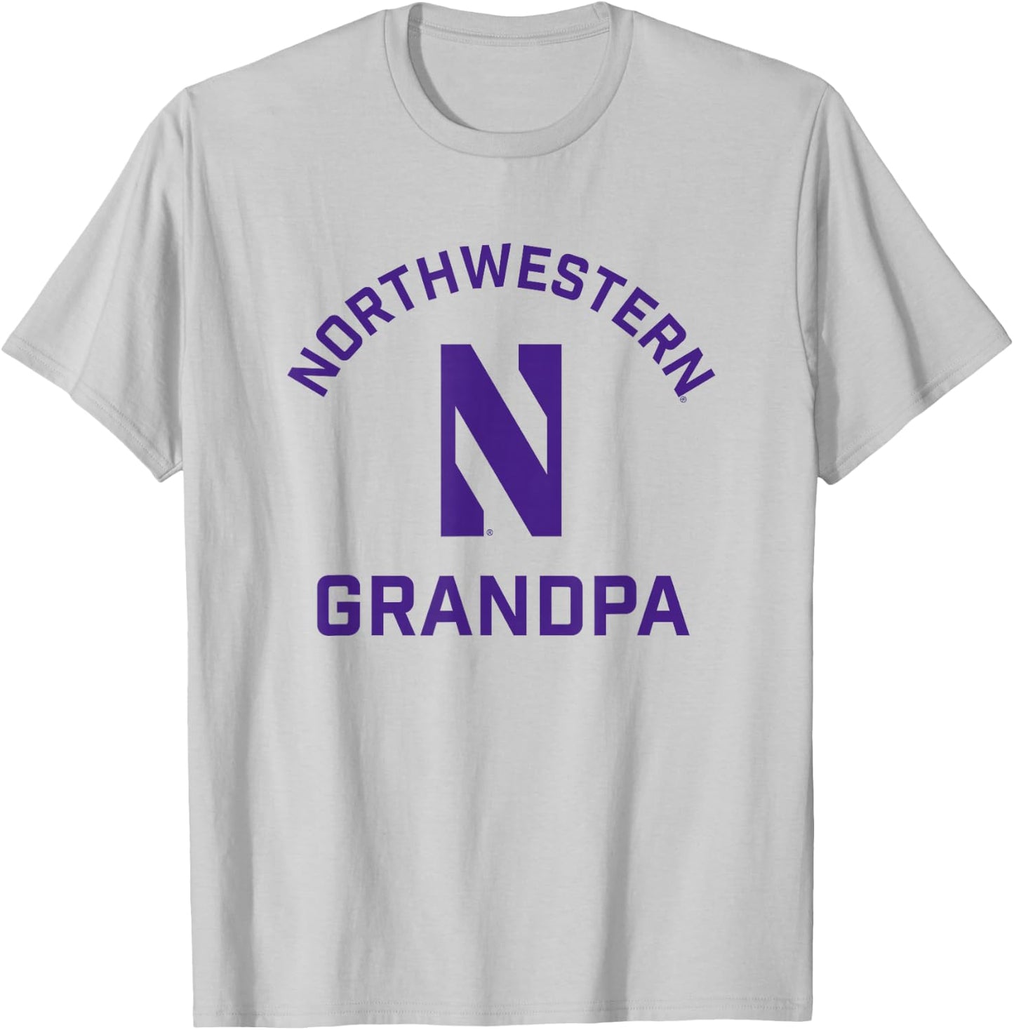 Northwestern University Wildcats Arched Grandpa T-Shirt - T-Shirt | Ash