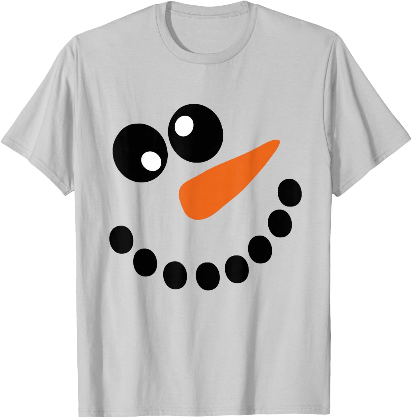 Winter Snowman Face Christmas Xmas For Kids T-Shirt - T-Shirt | Ash