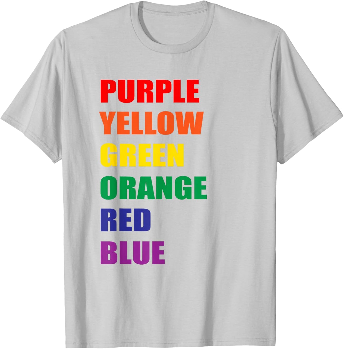 Optical Illusion - Rainbow Colors T-Shirt - T-Shirt | Ash