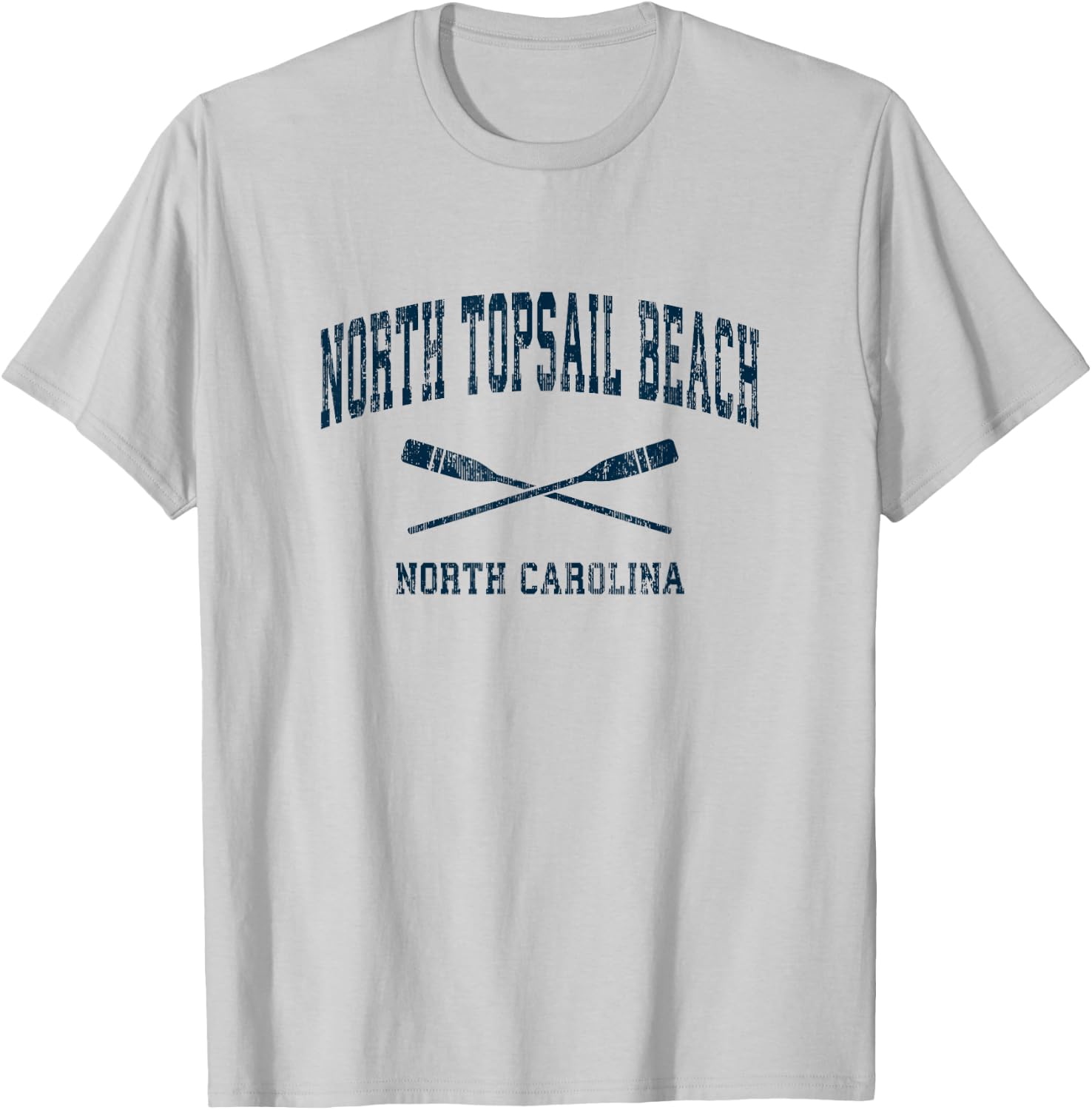 North Topsail Beach North Carolina Vintage Nautical Paddles Men Women Girls Kids T-Shirt - T-Shirt | Ash
