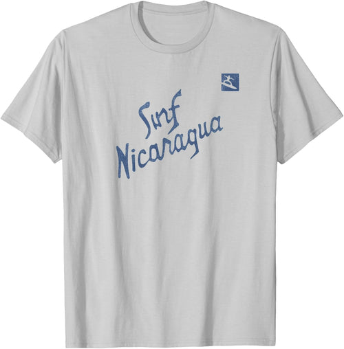Surf Nicaragua Funny 1980s Retro Vintage Graphic