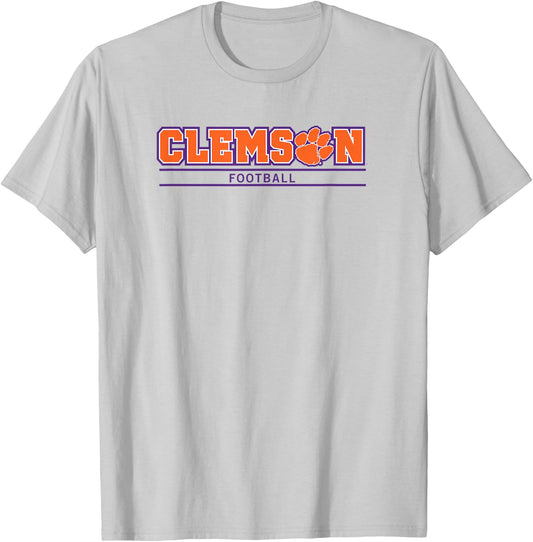 Clemson Tigers Football Athletics Gray Officially Licensed T-Shirt - T-Shirt | Ash