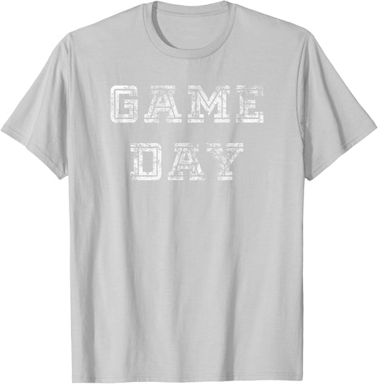 Game Day Football Shirt Men Women Kids Vintage Football Gift T-Shirt - T-Shirt | Ash