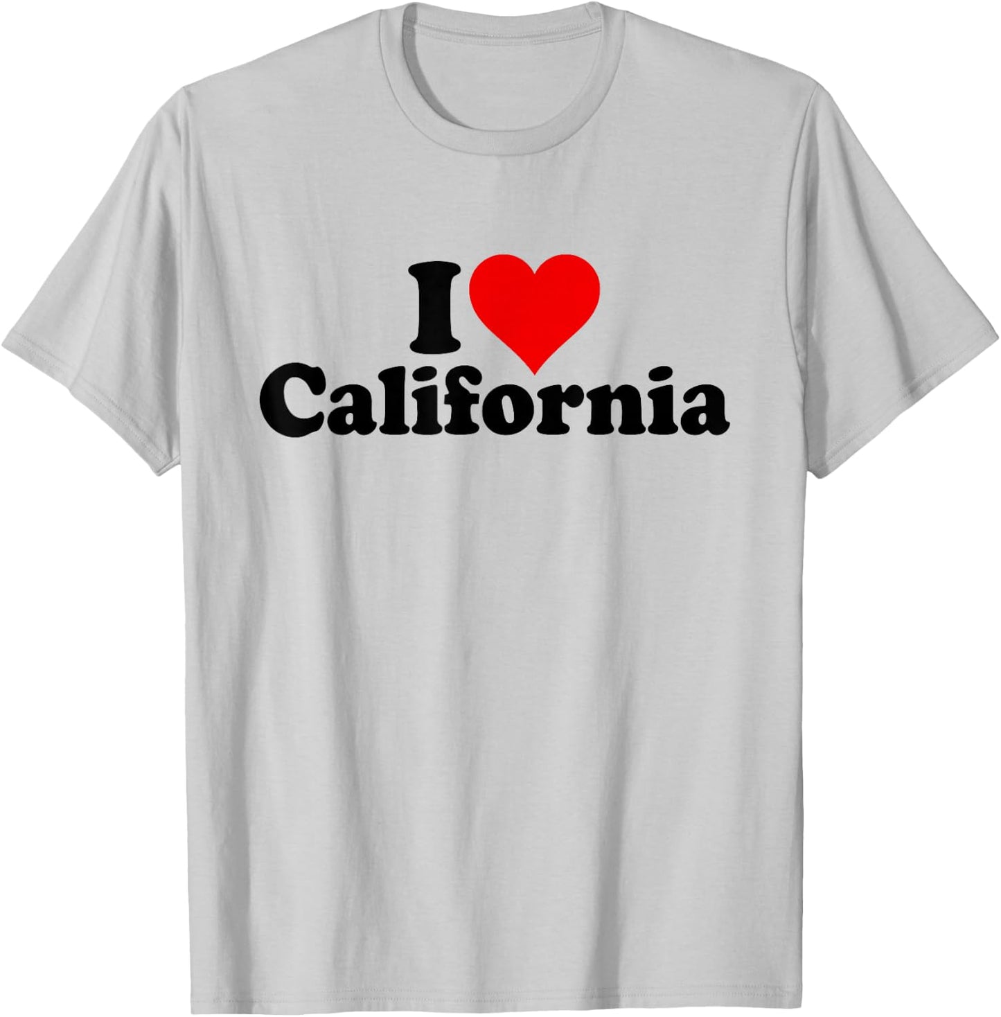 I Love Heart California Cali State T-Shirt - T-Shirt | Ash