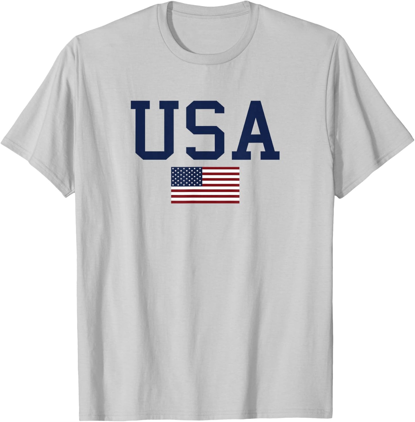 USA, American Flag 4th of July Patriotic America USA T-Shirt - T-Shirt | Ash
