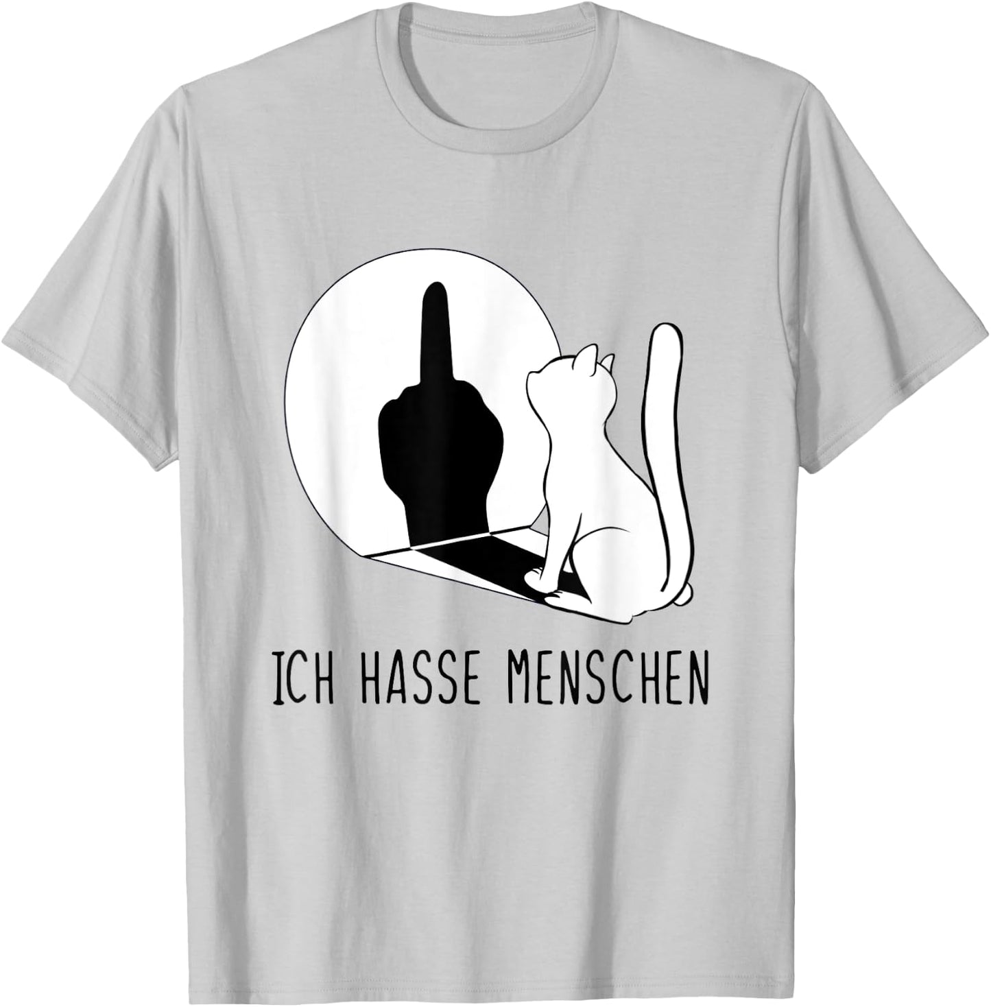 Katzenpulli I Hate People Katze Ich Hasse Menschen T-Shirt - T-Shirt | Ash