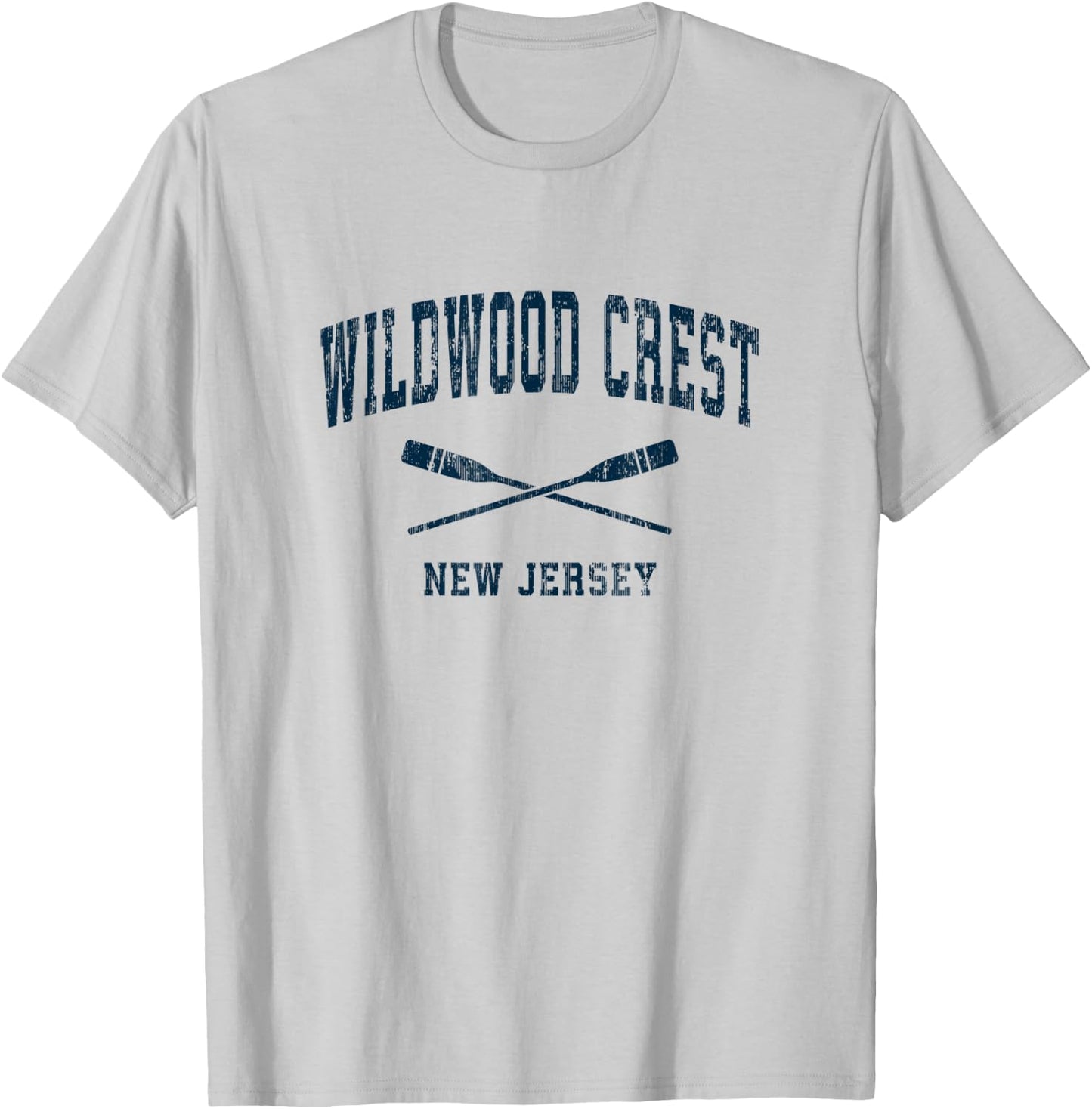 Wildwood Crest New Jersey Vintage Nautical Paddles Sports Oa T-Shirt - T-Shirt | Ash