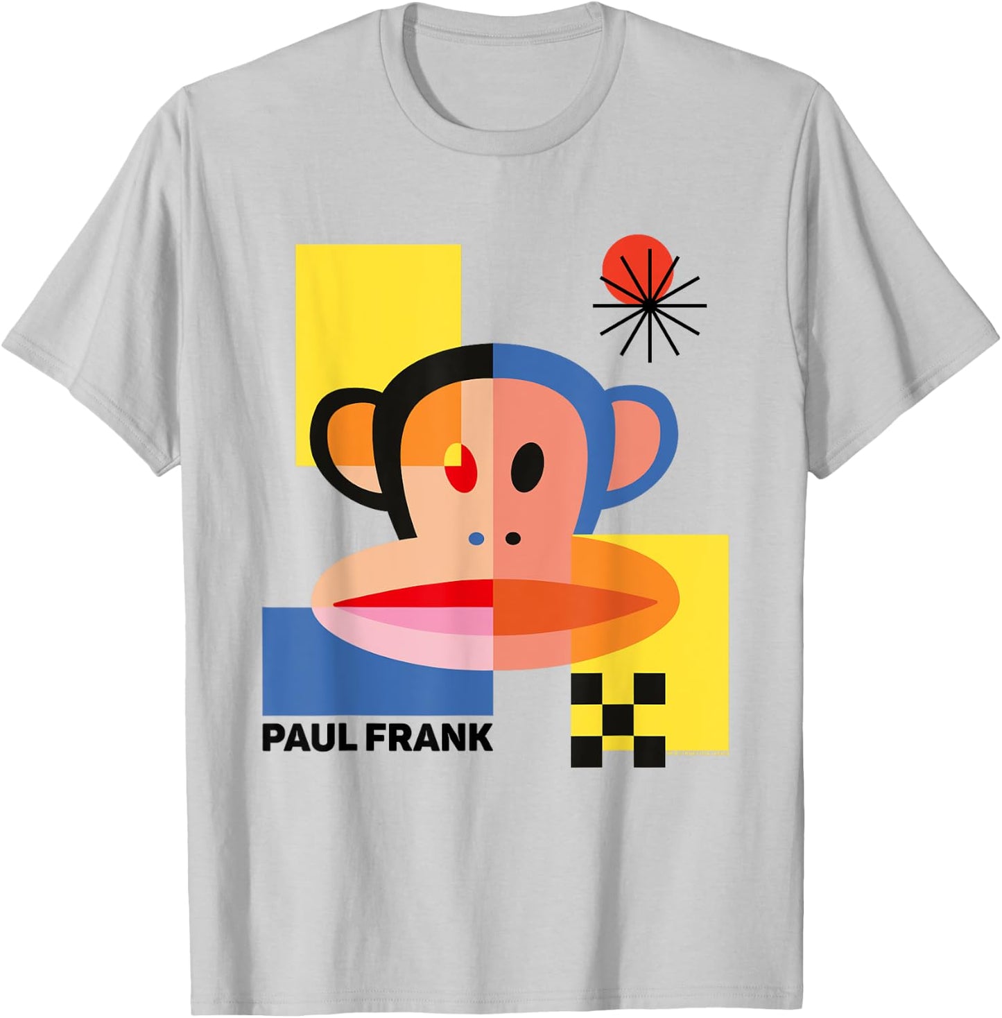 Paul Frank Julius Abstract 80s Block Art T-Shirt - T-Shirt | Ash