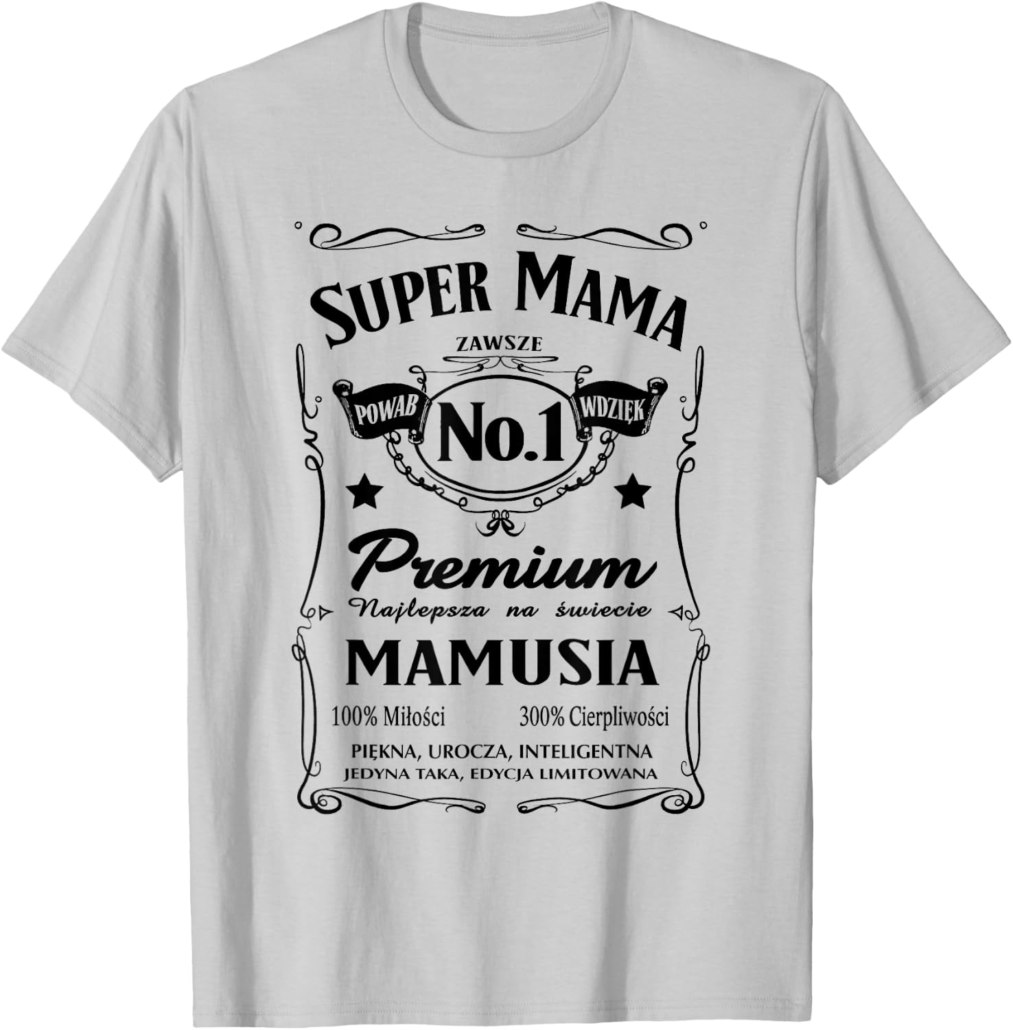 Super Mama Prezent dla Mamy Polska Koszulka T-Shirt - T-Shirt | Ash