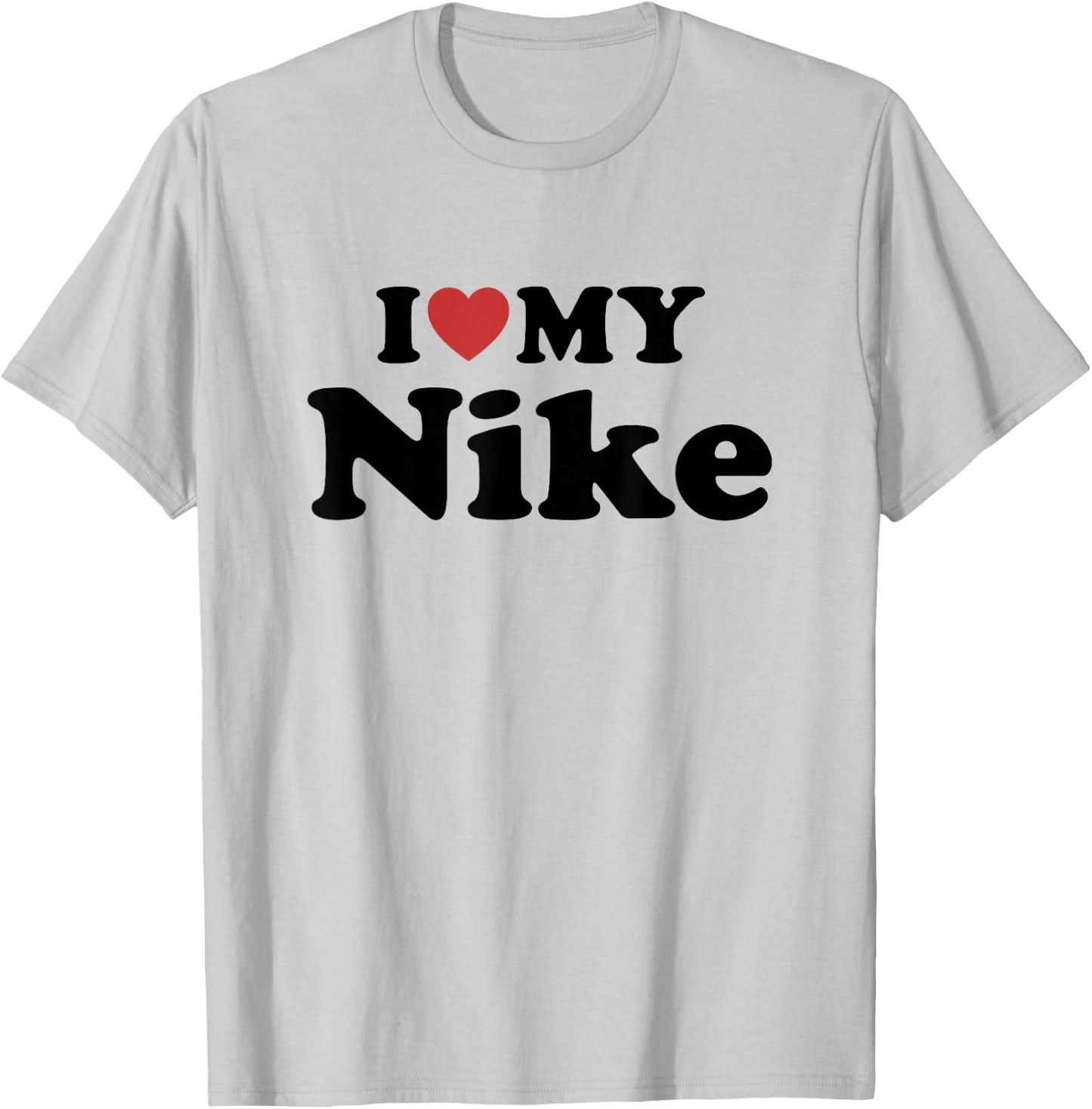 I Love My Nike First Name Matching Couple Outfit T-Shirt - T-Shirt | Ash