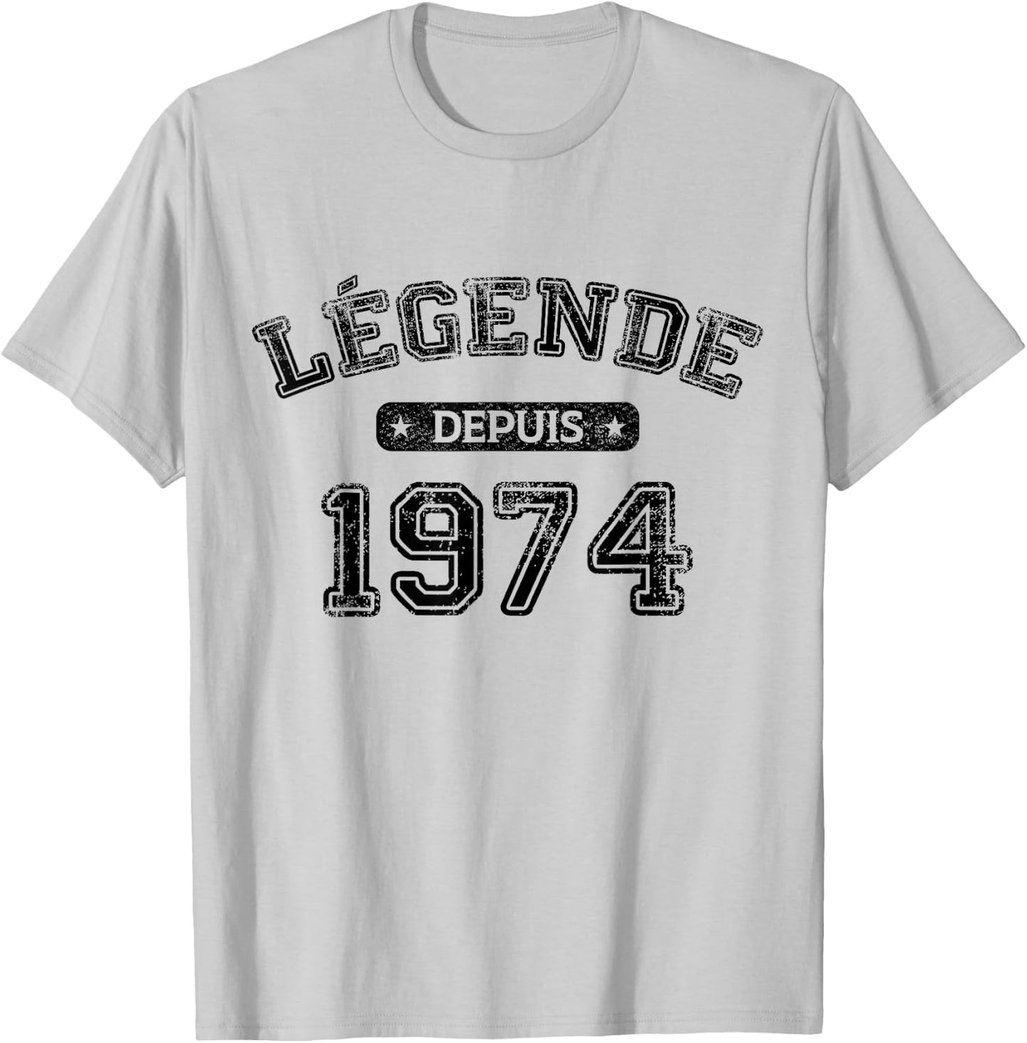 Birthday 50 Years Legend Since 1974 Birthday , grey, S T-Shirt - T-Shirt | Ash