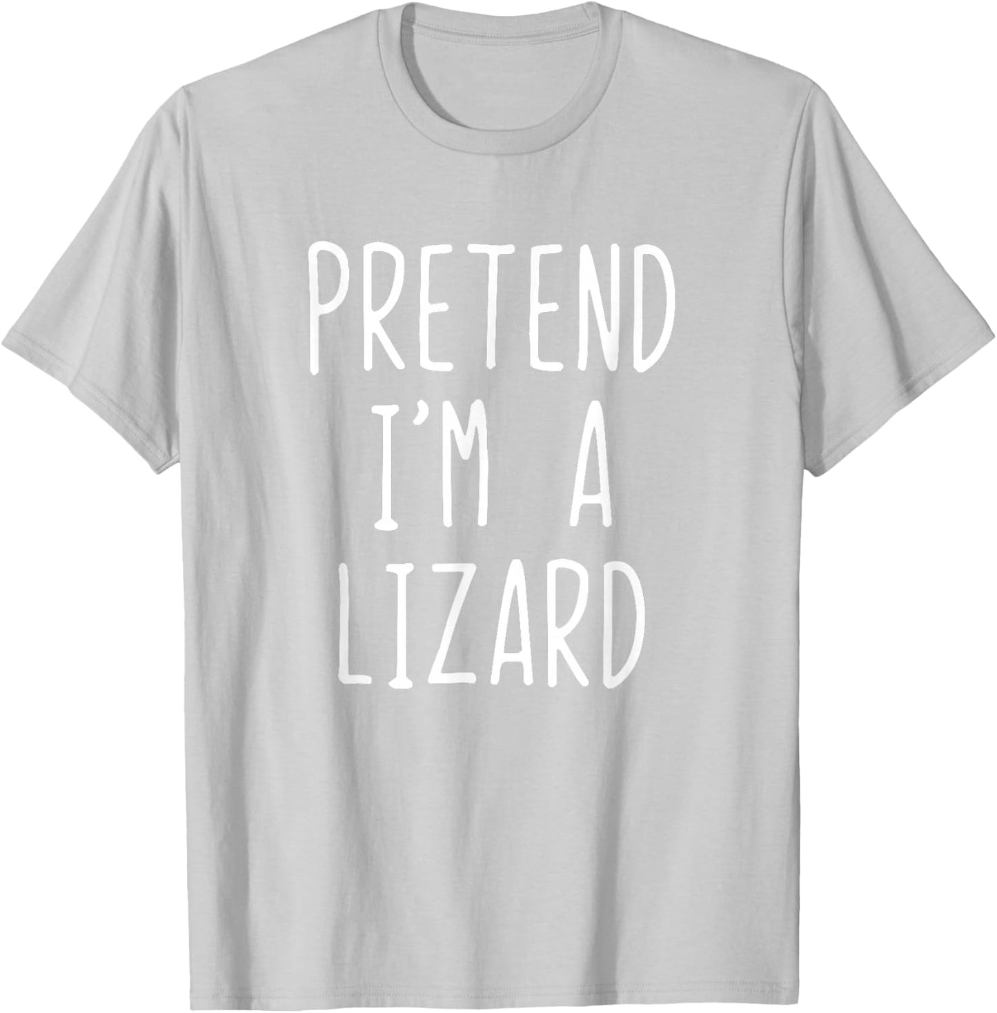 Pretend I'm Lizard Costume Halloween Funny Lazy Adult Kids T-Shirt - T-Shirt | Ash