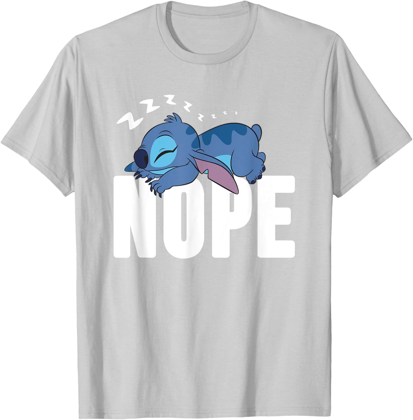 Lilo And Stitch Nope Nightdress T-Shirt - T-Shirt | Ash