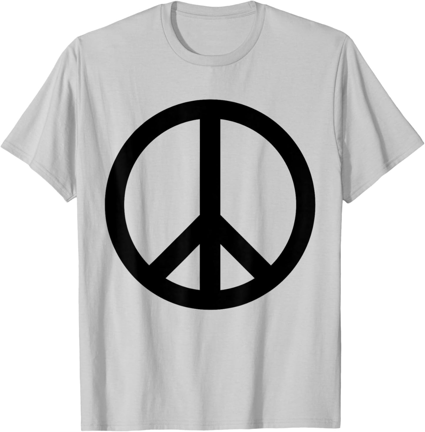 Black Peace Sign T-Shirt - T-Shirt | Ash