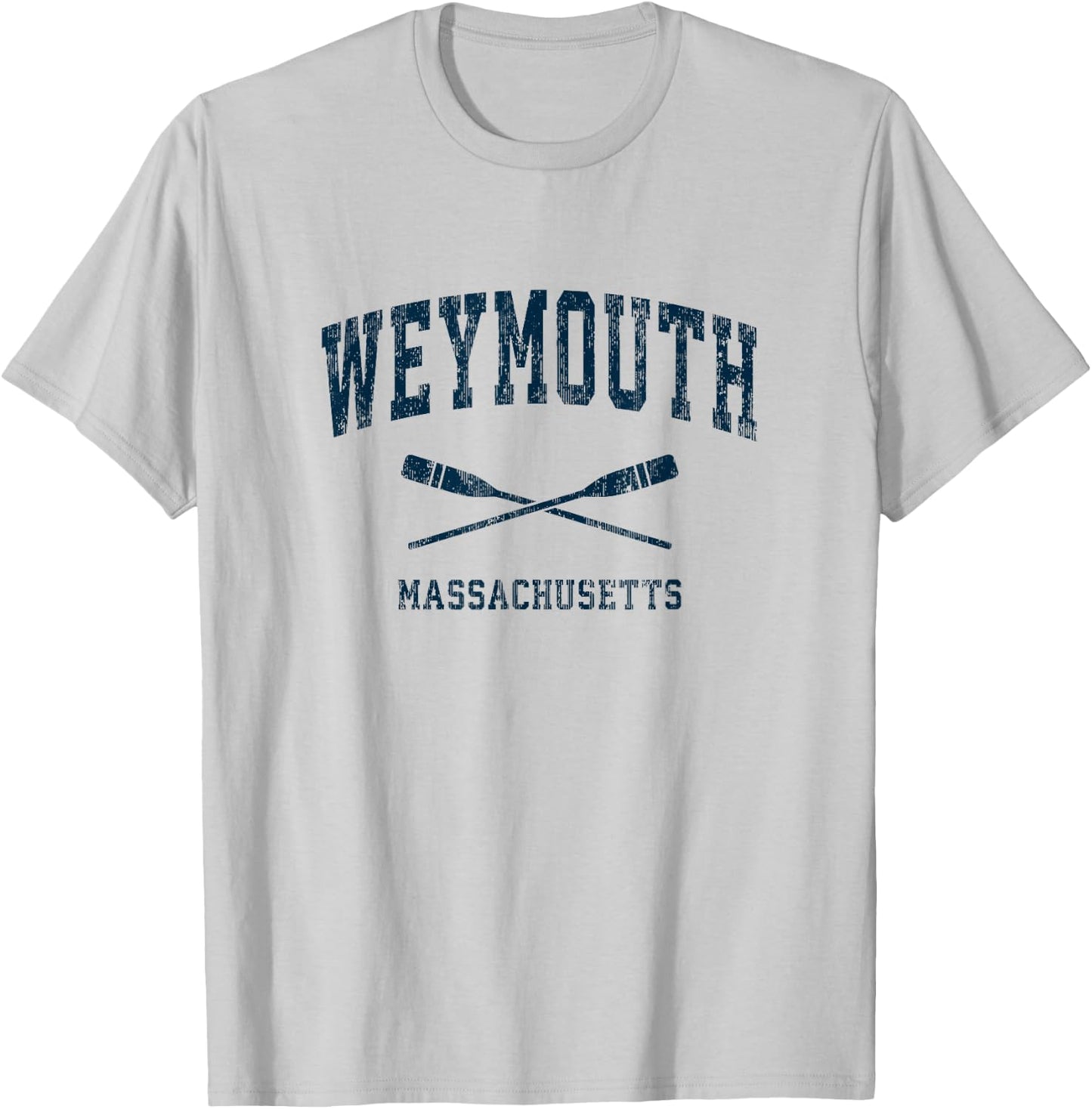 Weymouth Massachusetts Vintage Nautical Paddles Sports Oars T-Shirt - T-Shirt | Ash