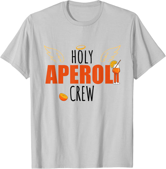 Holy Spritz Aperölchen Spritztour Aperoli Crew , White T-Shirt - T-Shirt | Ash