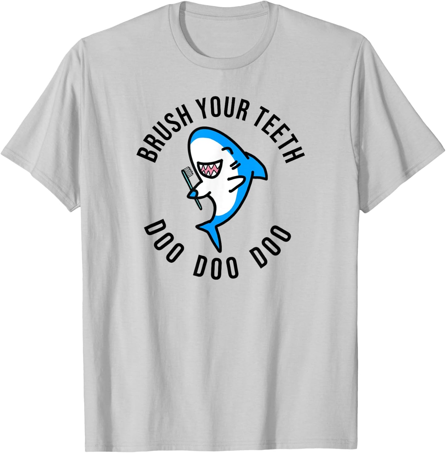 Funny dental shark brush teeth dentist hygienist assistant T-Shirt - T-Shirt | Ash