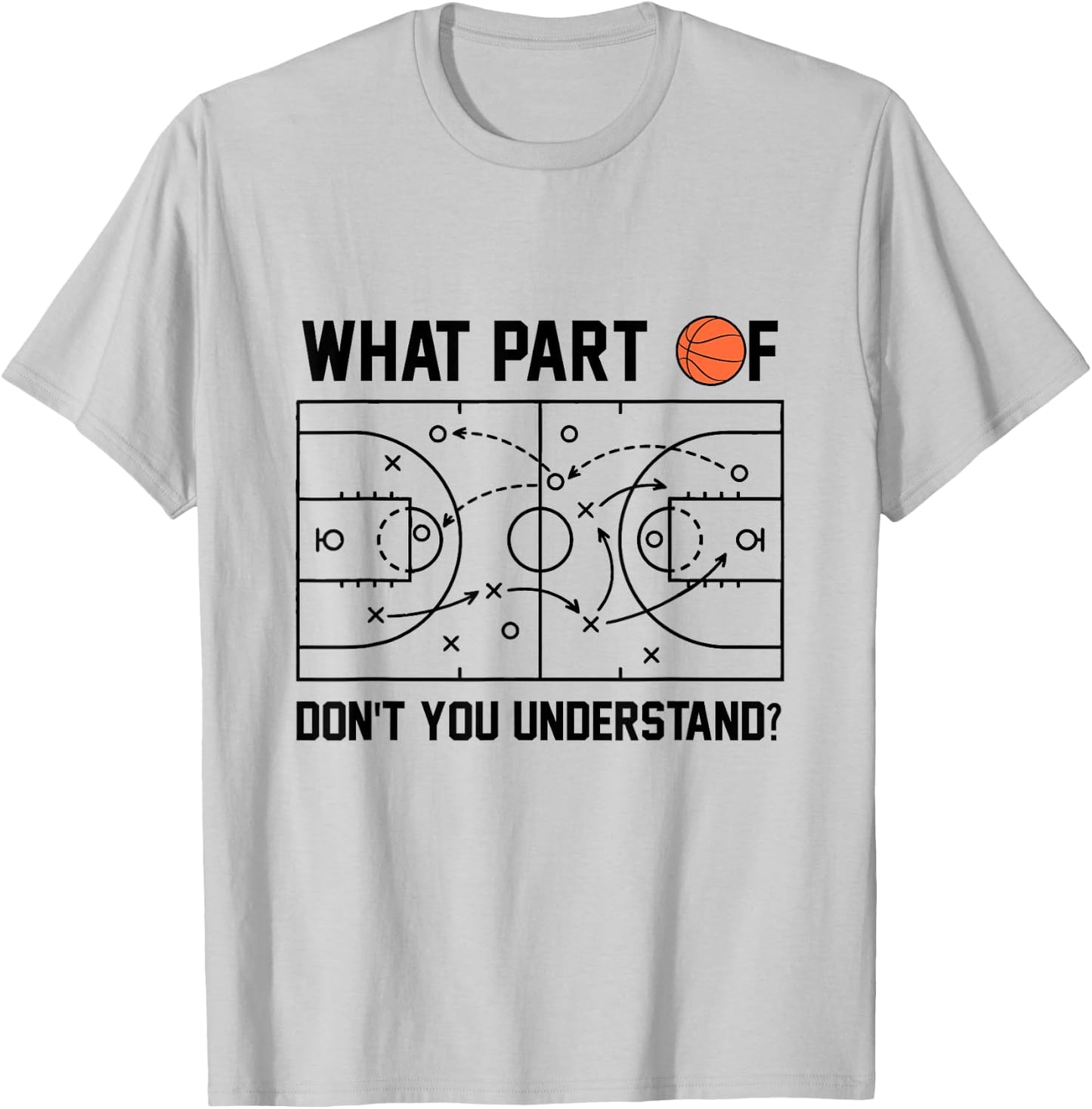 What Part Of Don't You Understand Basketball Coach Tactic T-Shirt - T-Shirt | Ash