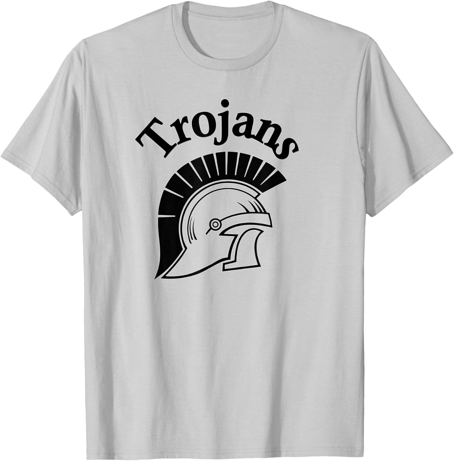 Trojans team - Black Logo T-Shirt - T-Shirt | Ash