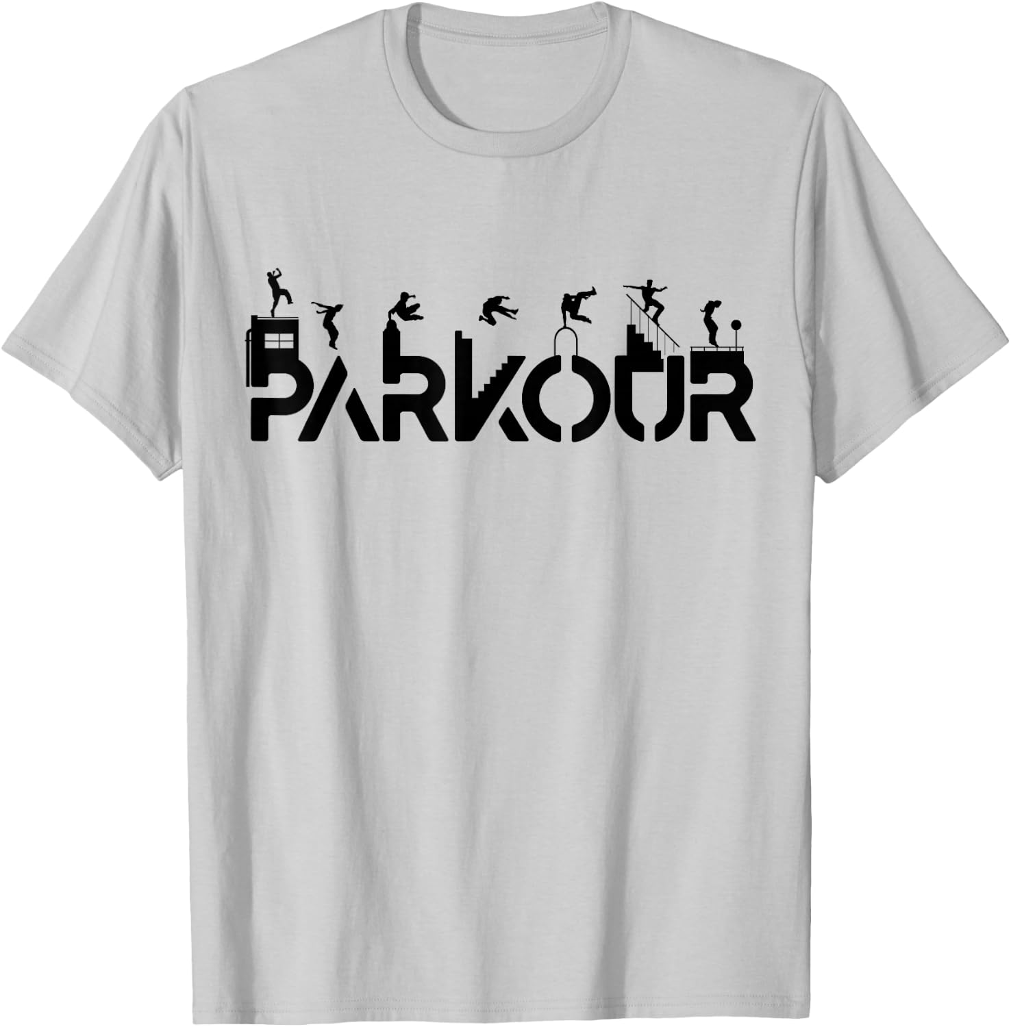 Freerunning Shirt for Parkour Runner | Parkour T-Shirt - T-Shirt | Ash