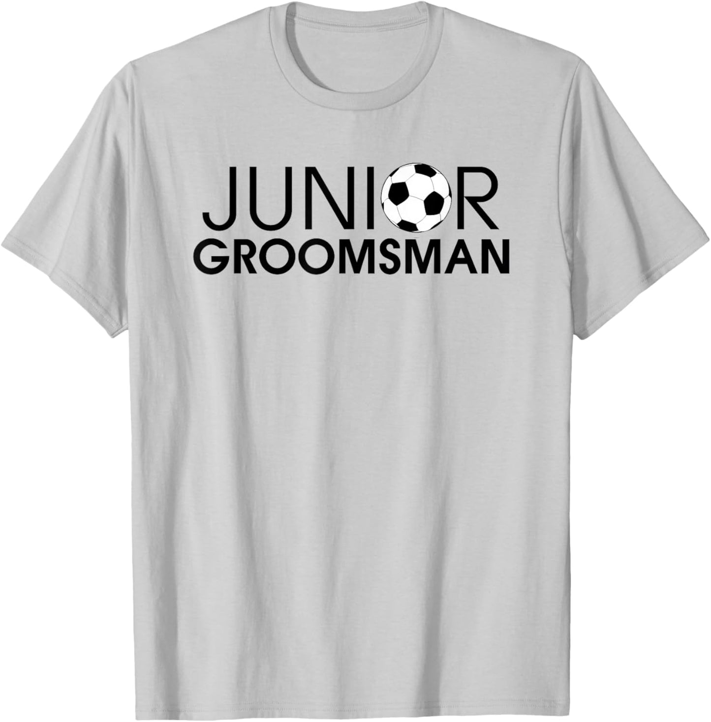 Junior Groomsman Soccer Ball Wedding T-Shirt - T-Shirt | Ash