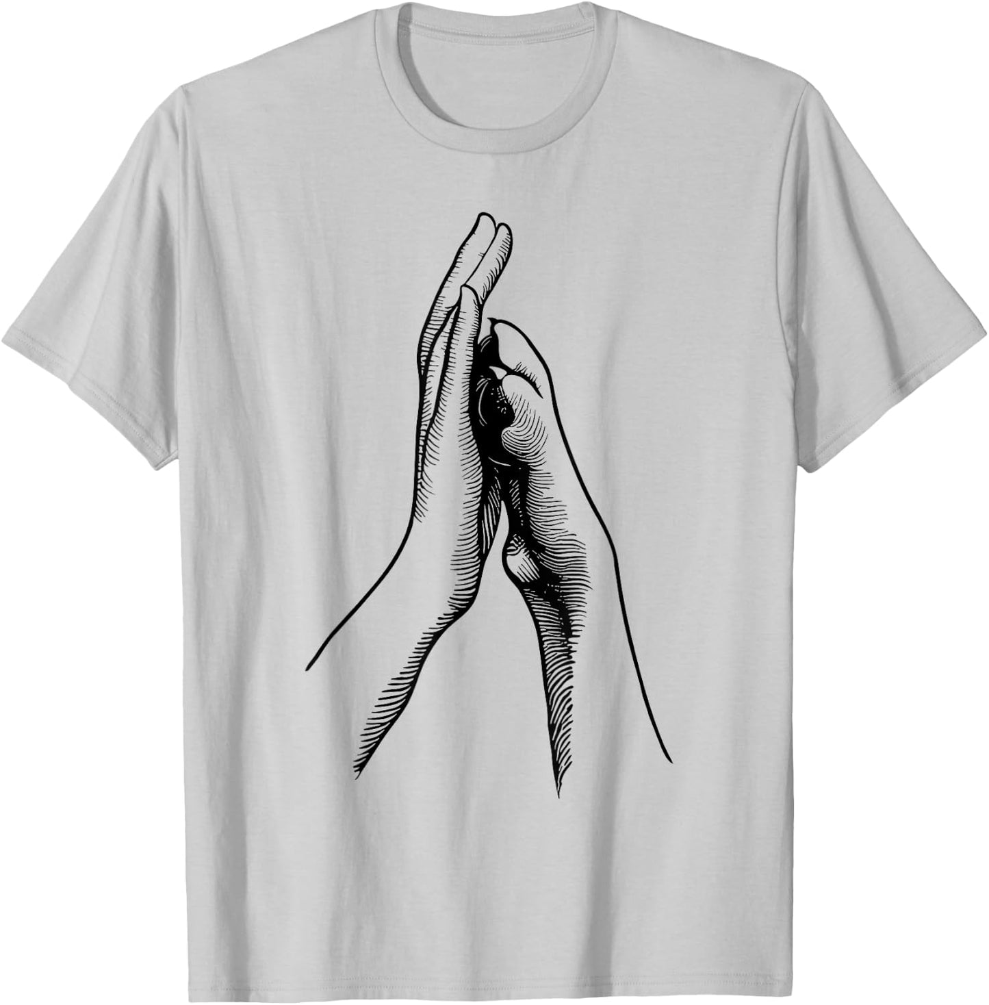 Dog Paw Human Hand High Five T-Shirt - T-Shirt | Ash