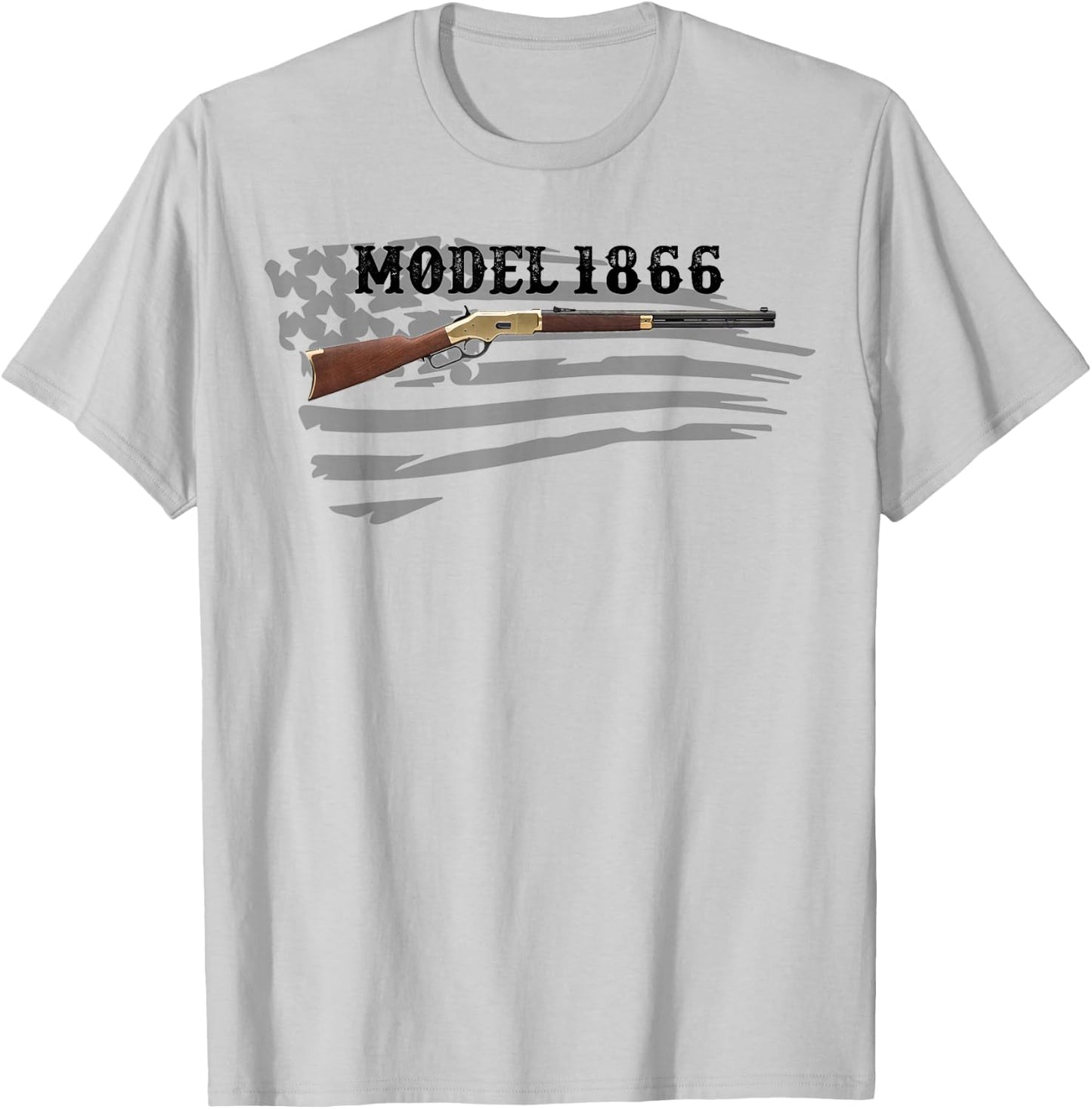Model 1866 Lever Action Rifle T-Shirt - T-Shirt | Ash