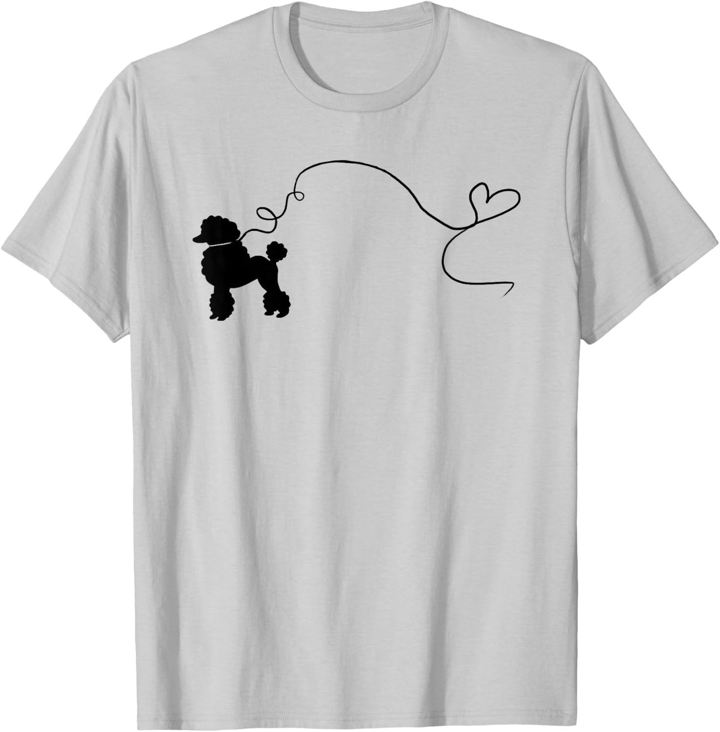 Sock Hop 50s Costume Poodle Shirt Cute Poodle 1950's Heart T-Shirt - T-Shirt | Ash
