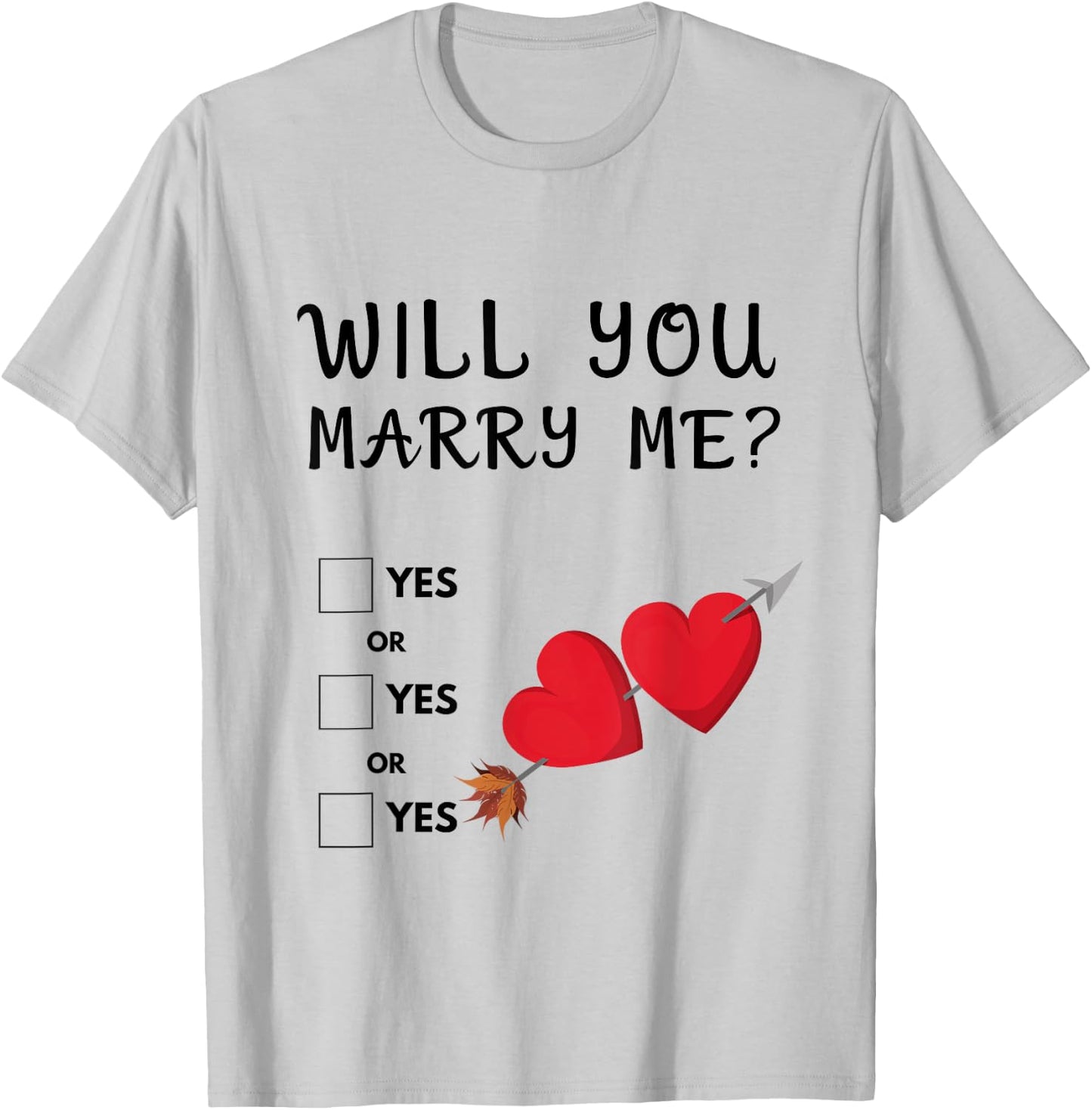 Heiratsantrag - Will you marry me ? Hochzeitsantrag T-Shirt - T-Shirt | Ash