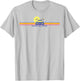 Zurück in die Zukunft, Delorean, Retro-Bruststreifen T-Shirt - T-Shirt | Ash