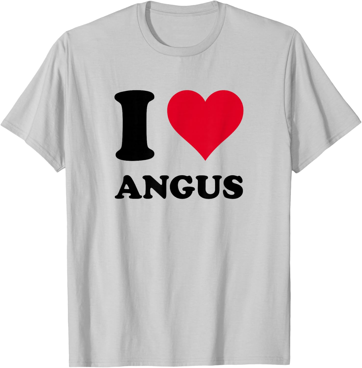 I Love Angus T-Shirt - T-Shirt | Ash